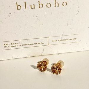 Bluboho 14k Gold Wildflower Stud Earrings